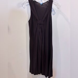 Elegant Sleeveless Brown Dress